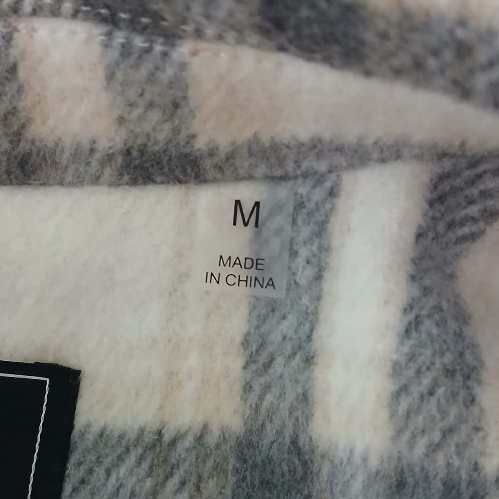 BAGATELLE COLLECTION Women's Plaid Blazer Jacket Cream Gray Size M Single Button - Picture 5 of 12